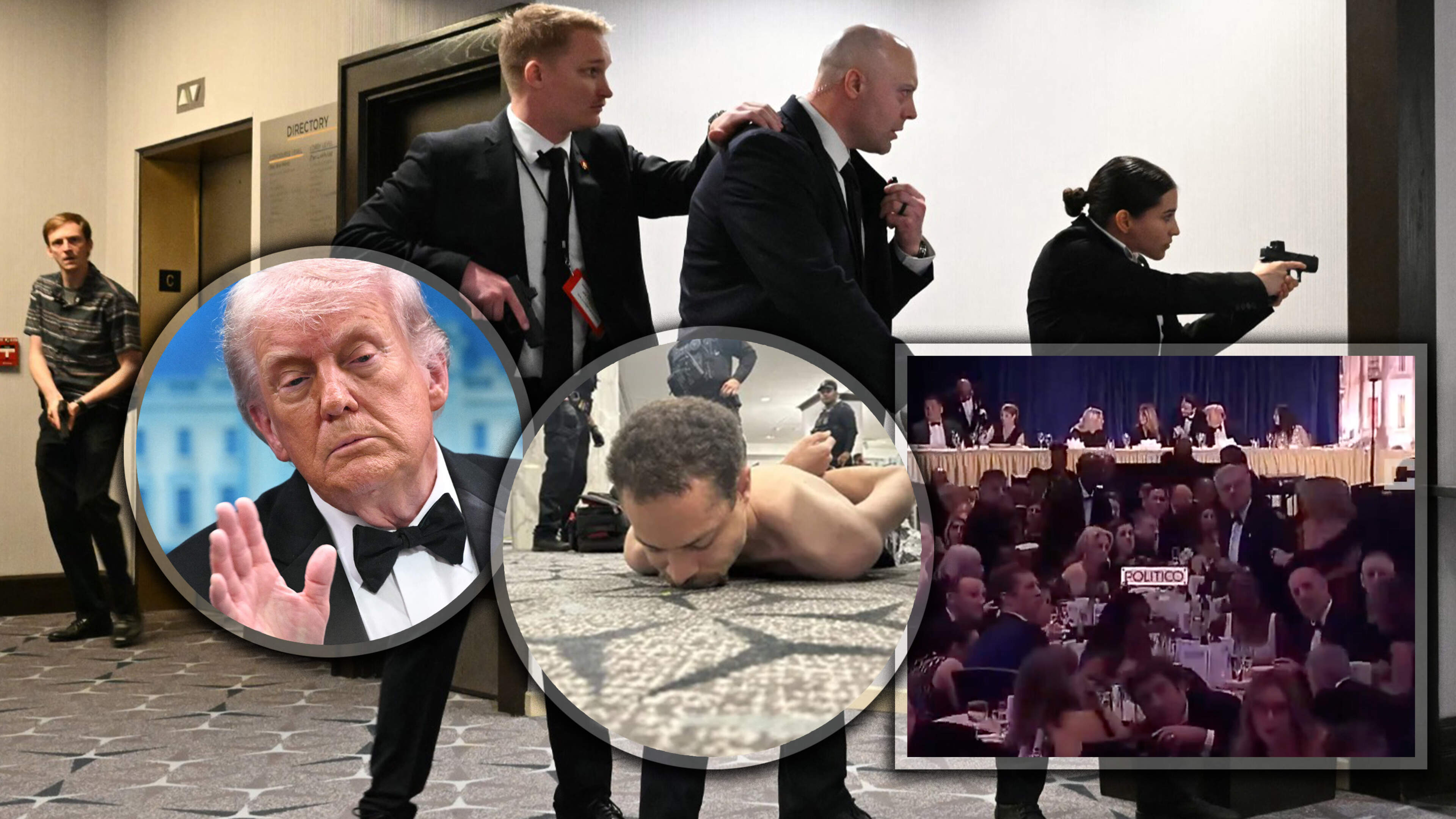 Donald Trump geëvacueerd van Correspondents’ Dinner Witte Huis nadat gewapende man begint te schieten; verdachte aangehouden